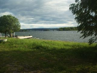 Stellplatz in Östersund am Storsjön_Wind fegt über den See
